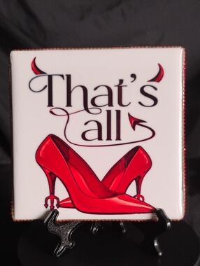 That's All Red High Heel Decorative Tile Plaque